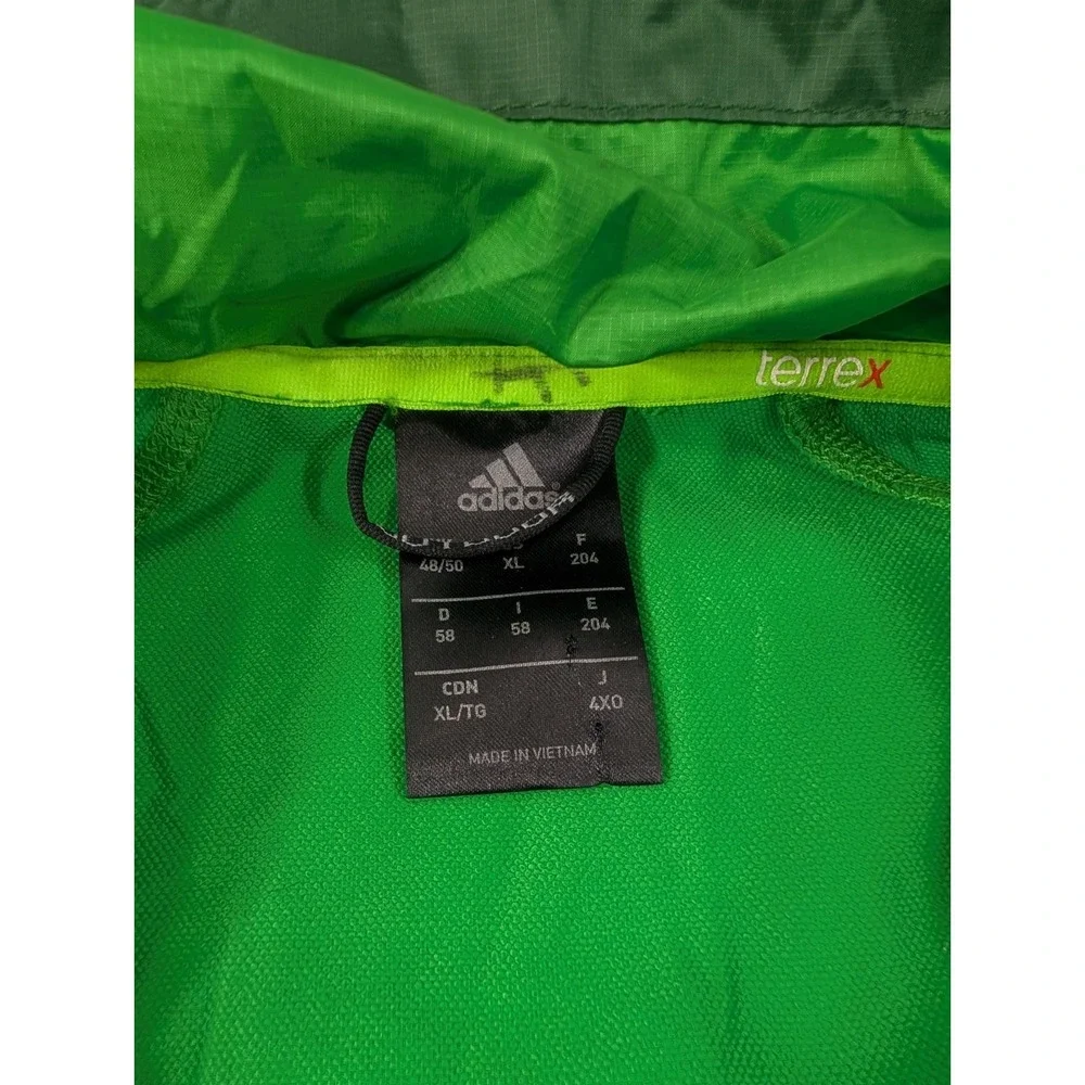Adidas Mens Terrex Ndosphere Jacket Mens XL Green Outdoors Jacket Midweight